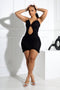 Elizabeth Mesh Tank Cutout Ruffle Mini Dress